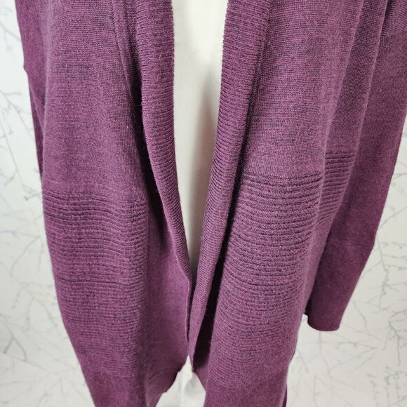 Lululemon Heathered Plum 100% Merino Wool Sit In Lotus Cardigan - Picture 3 of 7